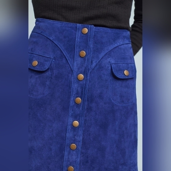 NWT Anthropologie Button-Front Mini Skirt size 2 - Picture 3 of 10